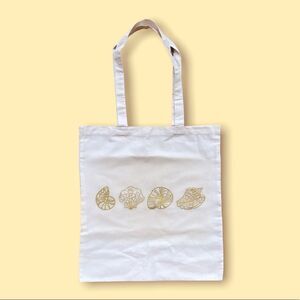 NWT Wool + Pepper Co. Golden Sea Shells Eco-Friendly Reusable Tote Bag